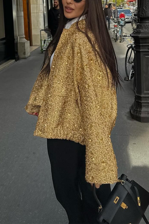 PRAGUE – Sequin Bomber Jacket – 8694