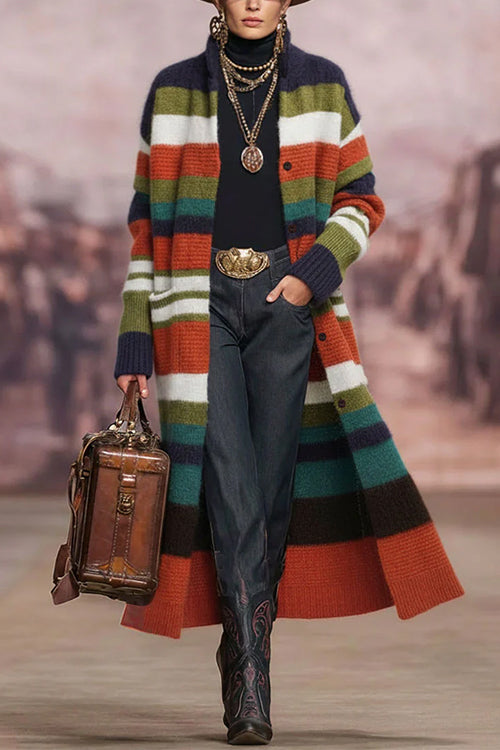 GENEVA – Striped Cardigan Sweater – 3161