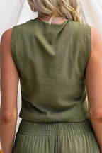 CORFU – V-Neck Button Top – 1807