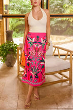 NAPLES – High Rise Midi Skirt – 9826