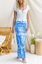 MADRID – Ruffle Button-Up Top – 8625