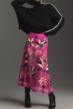 NAPLES – High Rise Midi Skirt – 9826