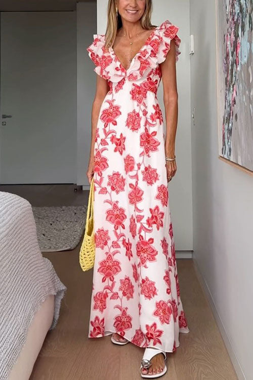 LISBON – Floral Maxi Dress – 4351