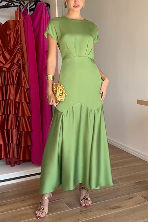 MALAGA – Satin Maxi Dress – 5617