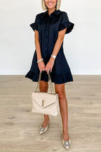 CANNES – Ruffle Shirt Dress – 7634