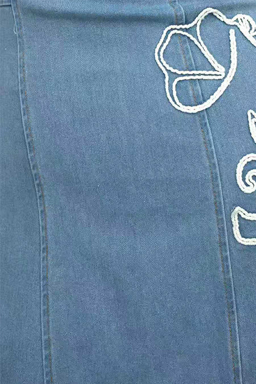 NICE – Strapless Denim Mini – 5467