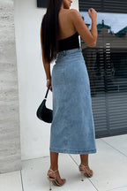 PALMA – Button Down Midi Skirt – 6148