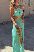 ALICANTE – Color Block Maxi Dress – 3629