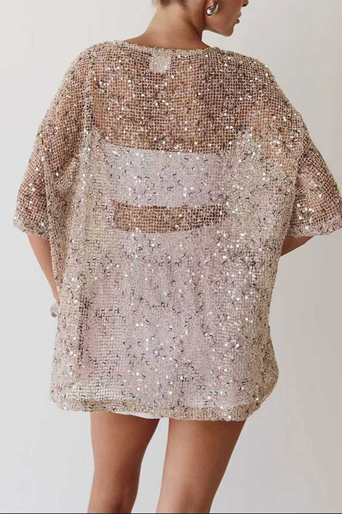 LYON – Sequin Crochet Top – 4616
