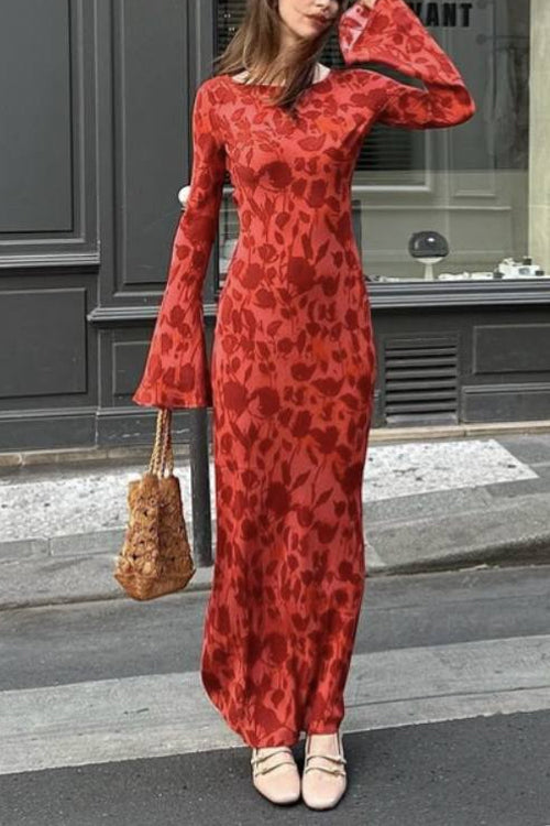 ALICANTE – Bell Sleeve Maxi Dress – 8018