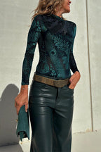 NICE – Printed Long Sleeve Bodysuit – 4515