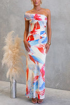 PORTOFINO – Asymmetrical Maxi Dress – 4126