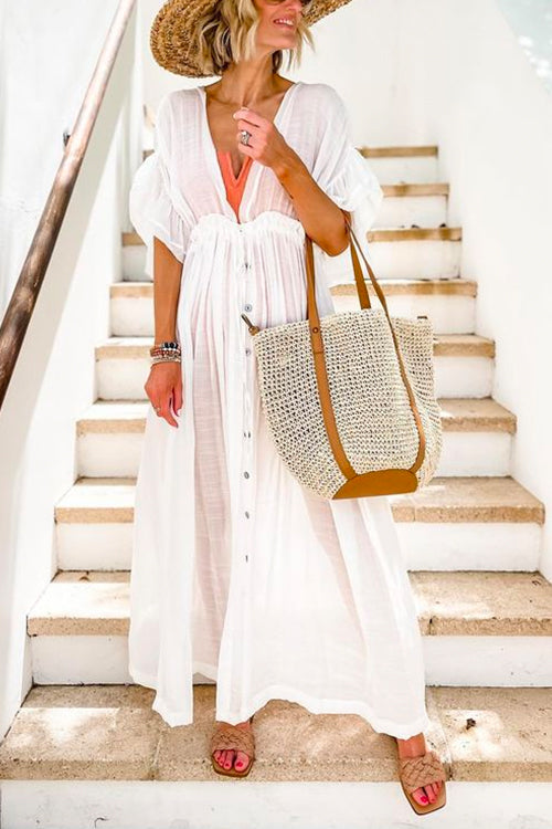 BARCELONA – Button Down Maxi Dress – 8047