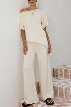 ROME – Asymmetrical Knit Top – 8143