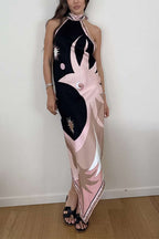 SALERNO – Halter Midi Dress – 4119