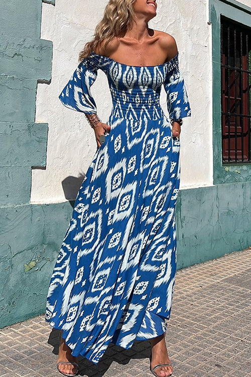MALAGA – Off Shoulder Maxi Dress – 4796