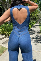 ALICANTE – Sleeveless Denim Jumpsuit – 8989
