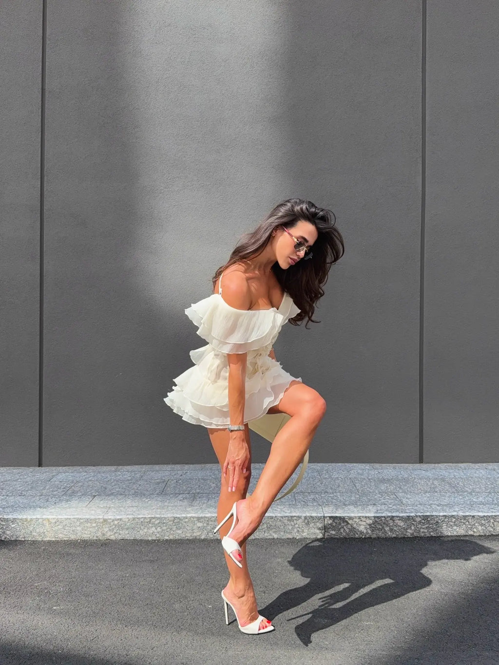 FLORENCE – Off-Shoulder Mini Dress – 8232