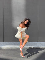 FLORENCE – Off-Shoulder Mini Dress – 8232