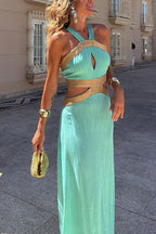 ALICANTE – Color Block Maxi Dress – 3629