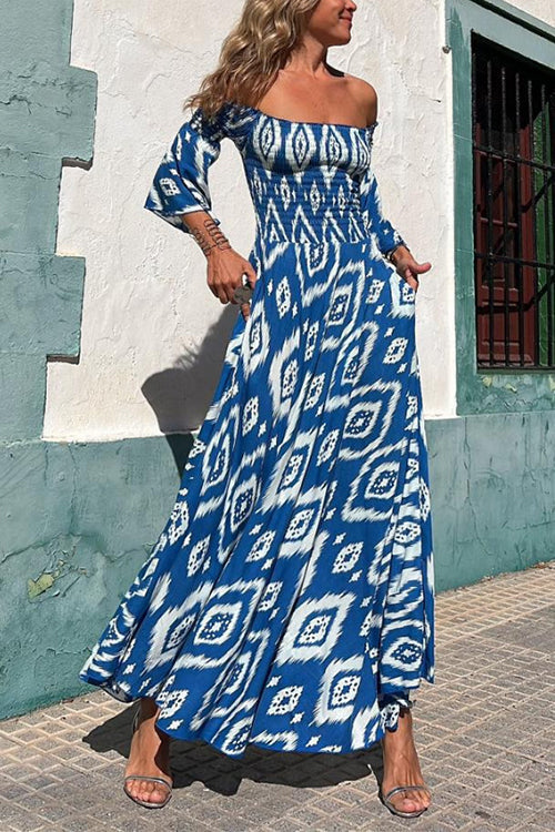 MALAGA – Off Shoulder Maxi Dress – 4796
