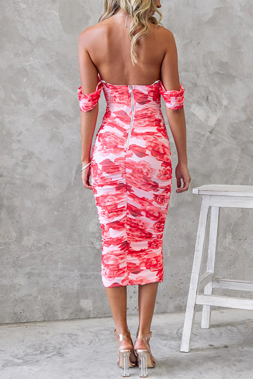 VALLETTA – Off Shoulder Midi Dress – 4801