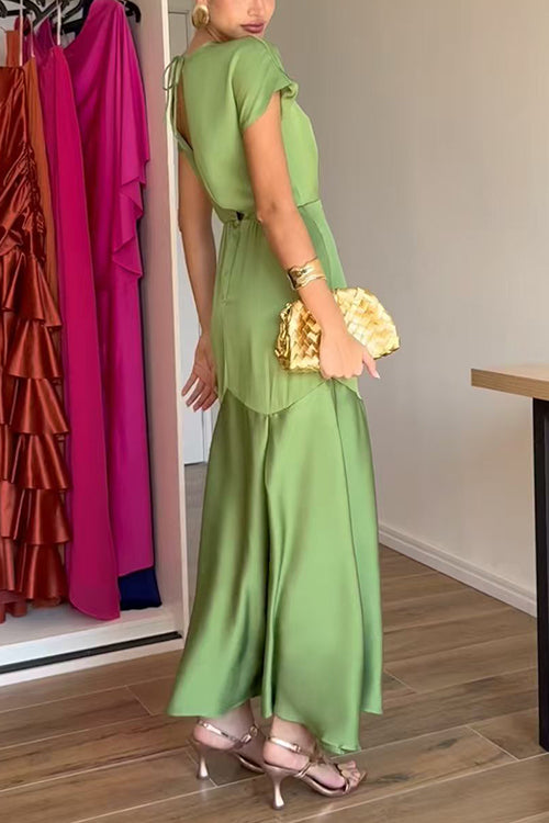 MALAGA – Satin Maxi Dress – 5617