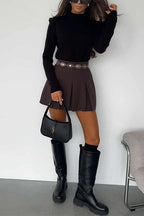 LYON – High Rise Pleated Skort – 3931