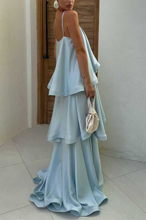 ATHENS – Satin Maxi Dress – 3908