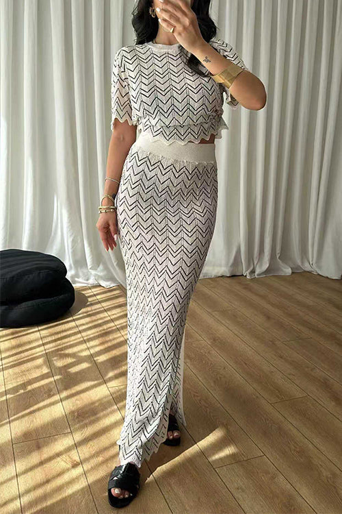 PALERMO – Crewneck Zigzag Top – 2068