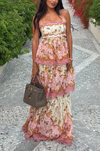 SPLIT – Floral Maxi Dress – 5021