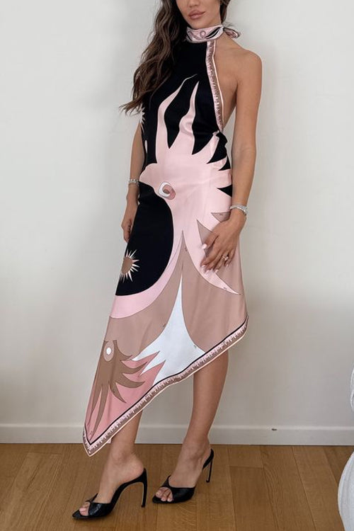 SALERNO – Halter Midi Dress – 4119