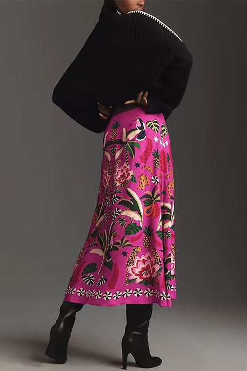 NAPLES – High Rise Midi Skirt – 9826