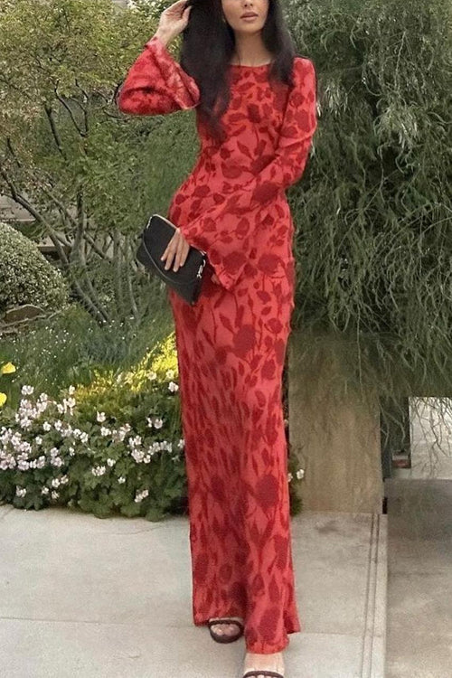 ALICANTE – Bell Sleeve Maxi Dress – 8018