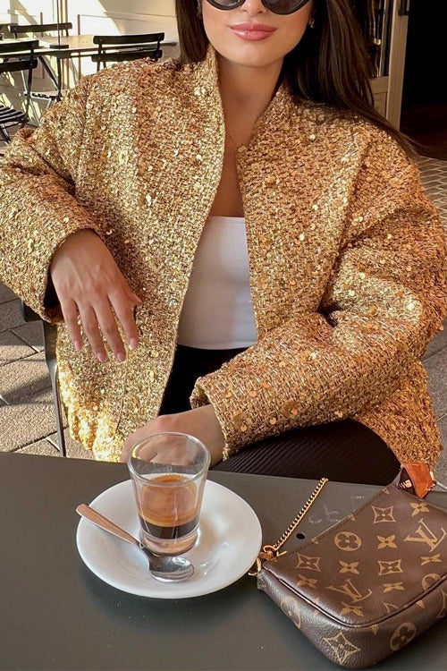 PRAGUE – Sequin Bomber Jacket – 8694