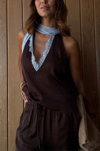 VENICE – Satin Lace Top – 2532