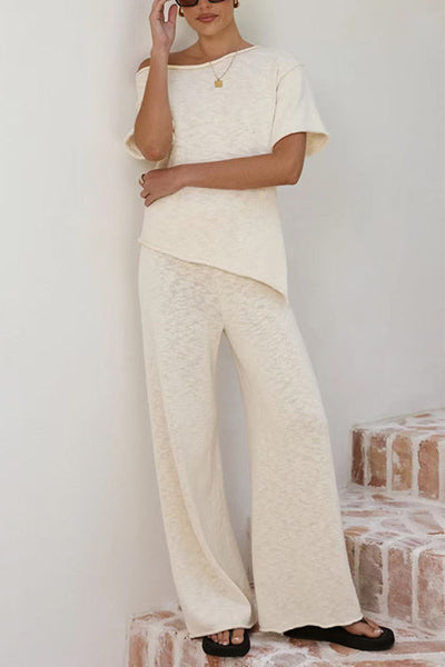 ROME – Asymmetrische Gebreide Top – 8143