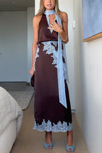 SPLIT – Sleeveless Satin Top – 3738