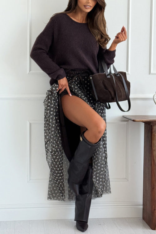 CAPRI – Polka Dot Maxi Skirt – 9171