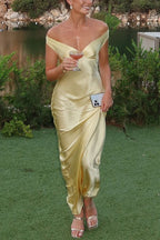 MALAGA – Off Shoulder Maxi Dress – 9110