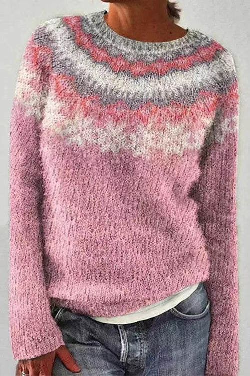 PRAGUE – Vintage Print Sweater – 8266