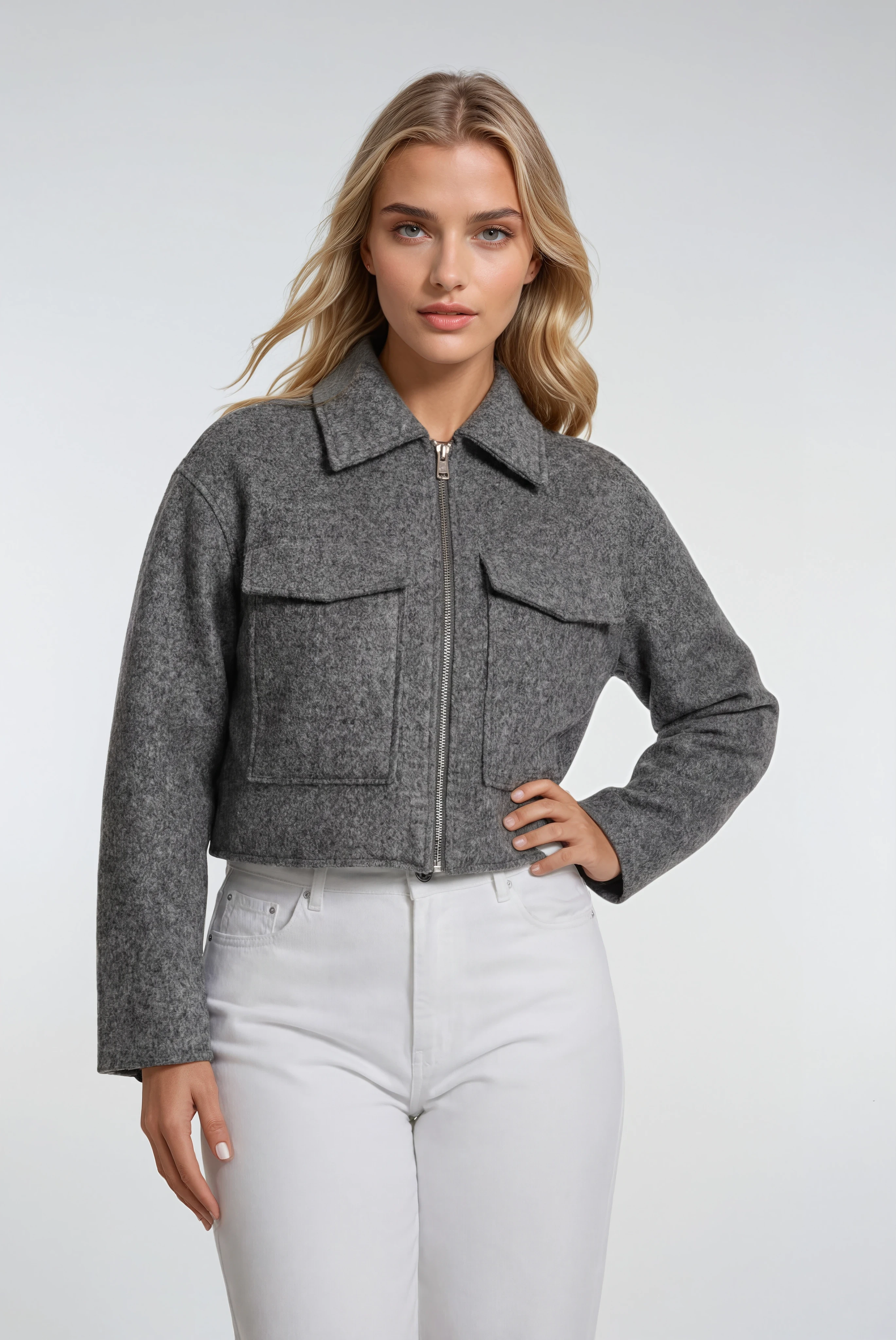 EDINBURGH – Tweed Cropped Jacket – 144