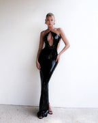 MYKONOS – Sequin Halter Maxi – 3045