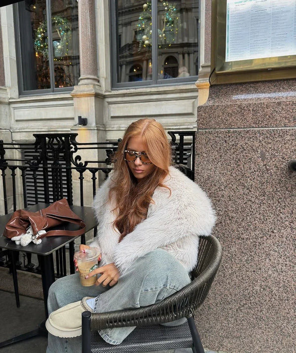 BRUSSELS – Oversized Faux Fur Coat – 4242