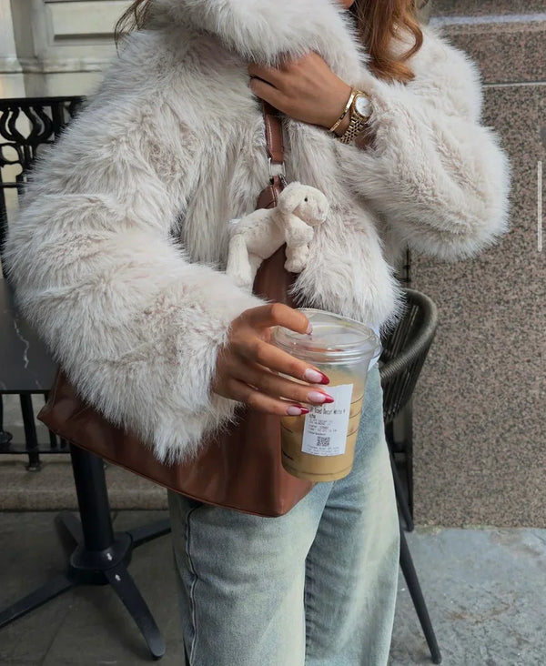 BRUSSELS – Oversized Faux Fur Coat – 4242