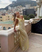 ANTIBES – Satin Backless Maxi – 5659