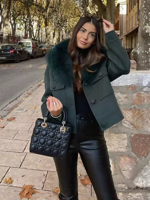 BRUGES – Faux Fur Jacket – 2712