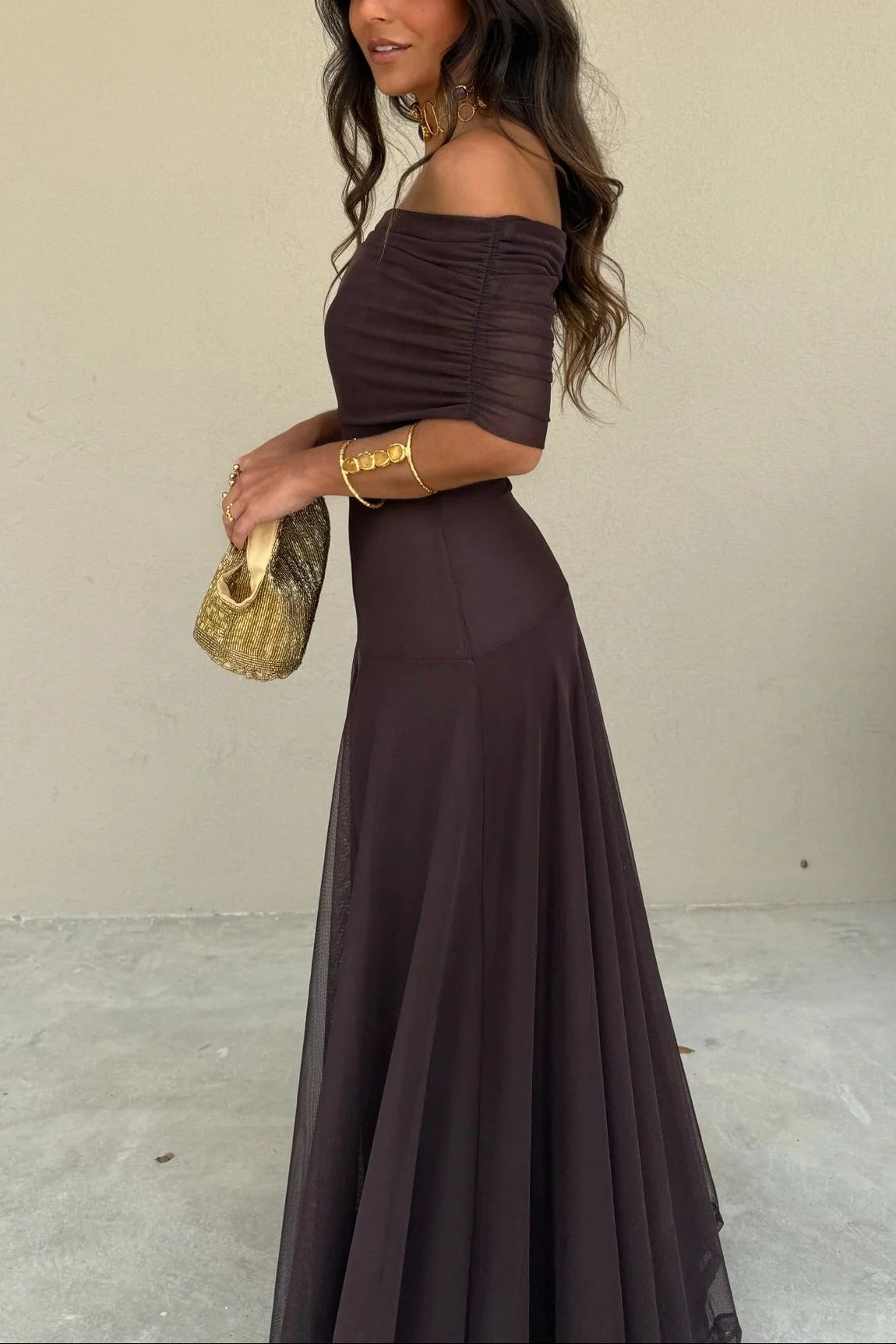 MALAGA – One Shoulder Maxi Dress – 7668
