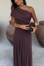 MALAGA – One Shoulder Maxi Dress – 7668