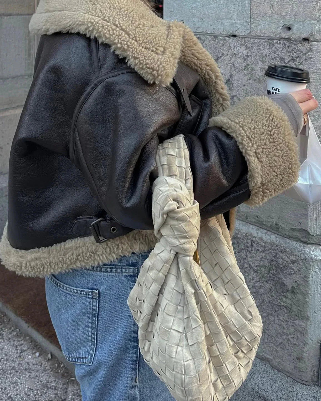 MUNICH – Aviator Faux Leather Jacket – 9845